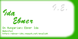 ida ebner business card